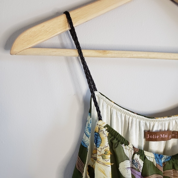 Tank Floral Dress Pleated Bottom - Picture 3 of 8